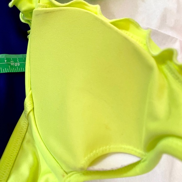 PINK Neon Bikini top, Lime Ricki Skirt Suit Bottom - Picture 6 of 8
